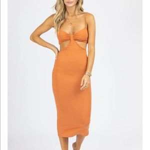 Autumn cutout midi dress from L’abeye boutique